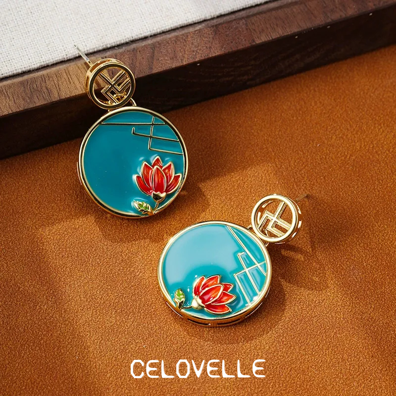 Evadne Lustre Lotus Fringe Stud Earrings product image 2