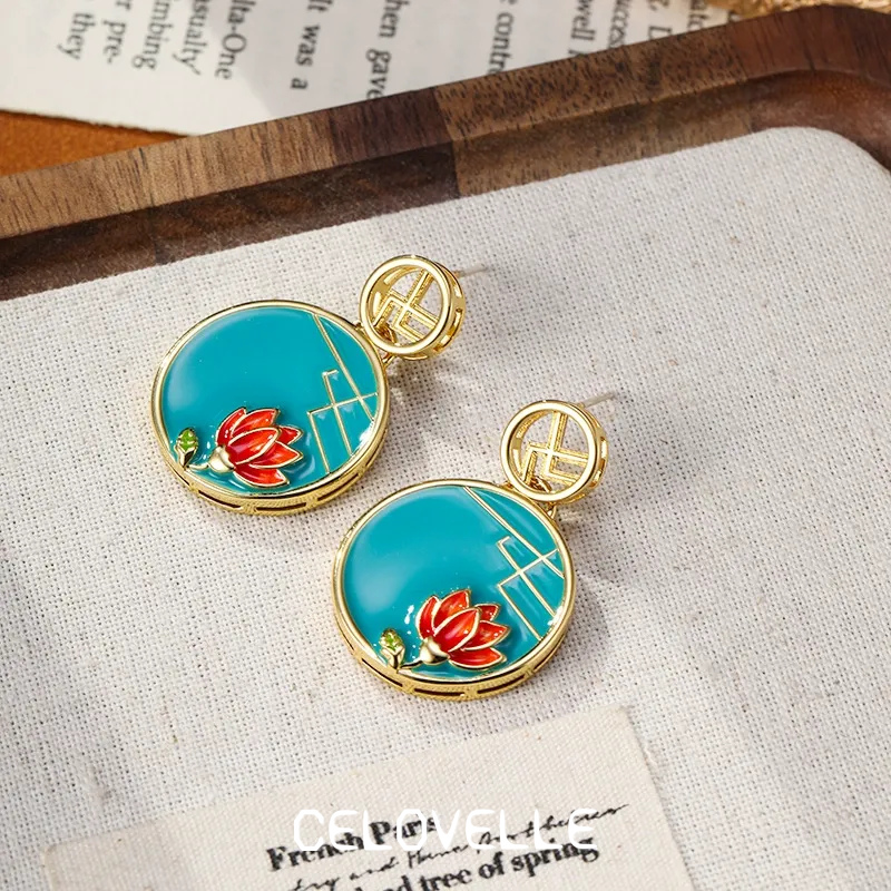 Evadne Lustre Lotus Fringe Stud Earrings product image 3
