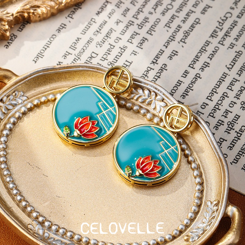 Evadne Lustre Lotus Fringe Stud Earrings product image 6