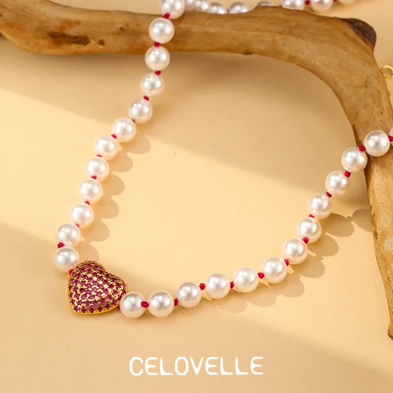 Elara Reverie Pearl Heart Pendant Necklace product image 2