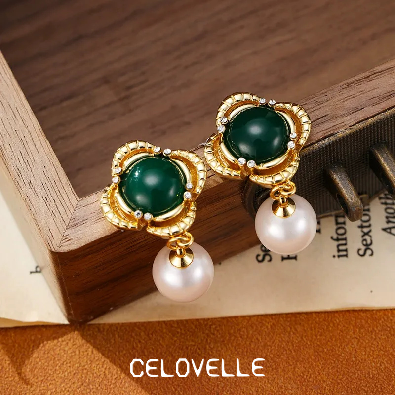 Rosalie Halo Pearl Fringe Stud Earrings product image 2