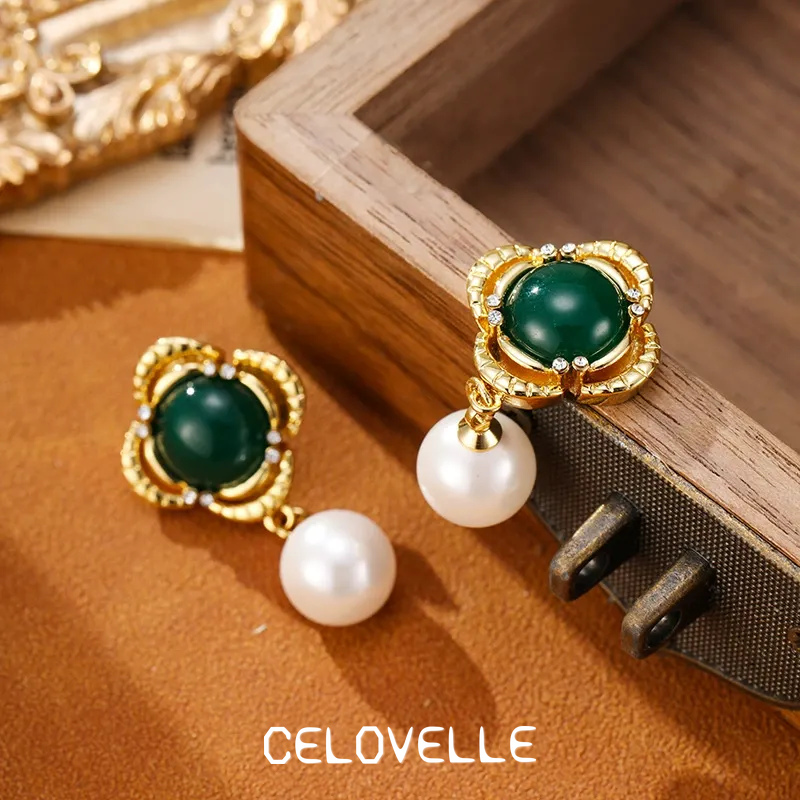 Rosalie Halo Pearl Fringe Stud Earrings product image 3