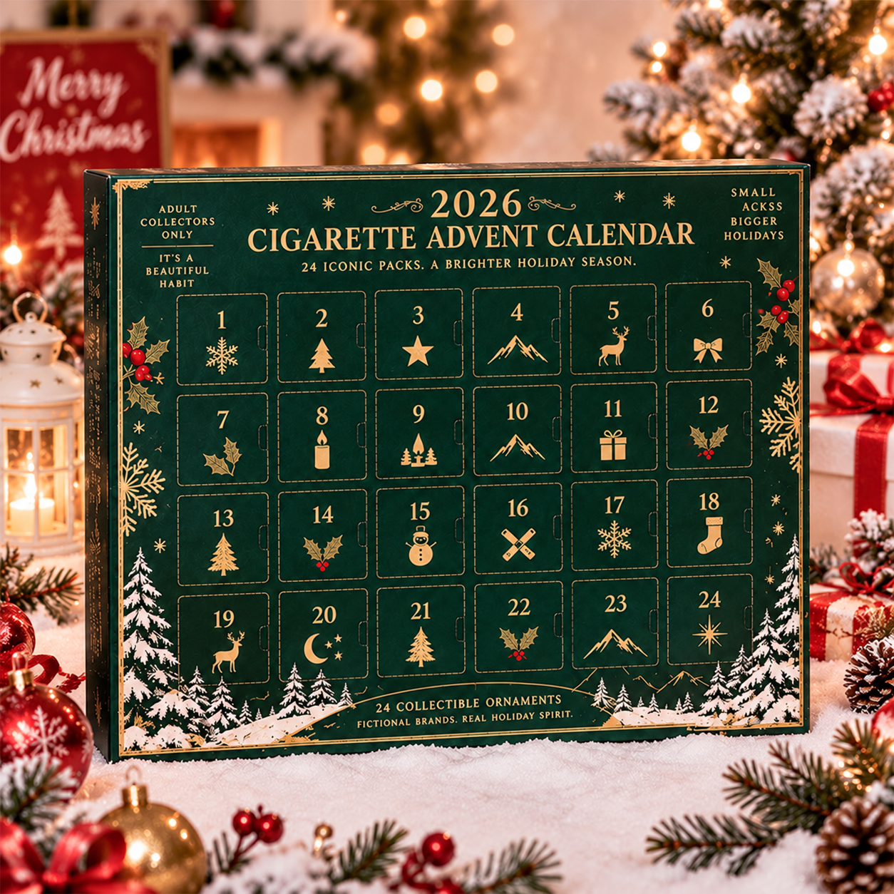 Cigarette-Pack Acrylic Ornament Advent Calendar 2026 product view 2