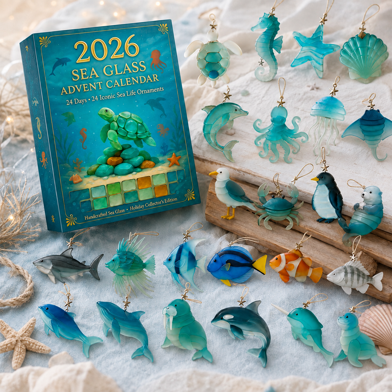 Sea Glass Sea Life Ornament Advent Calendar 2026 view 1