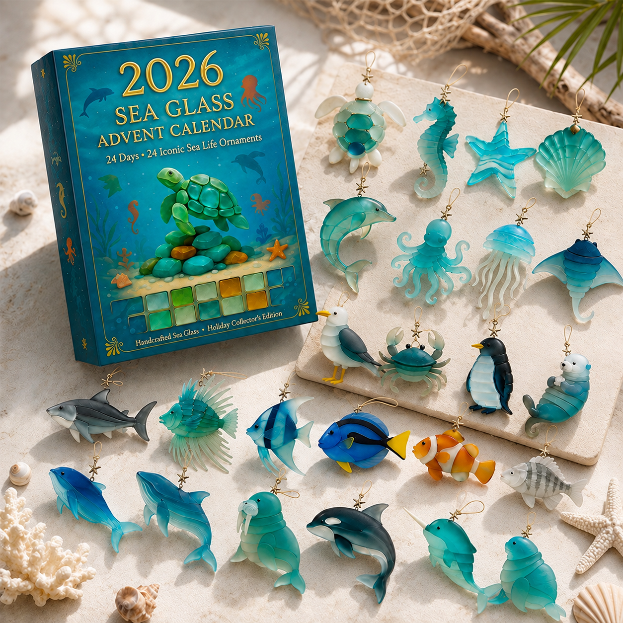 Sea Glass Sea Life Ornament Advent Calendar 2026 view 2