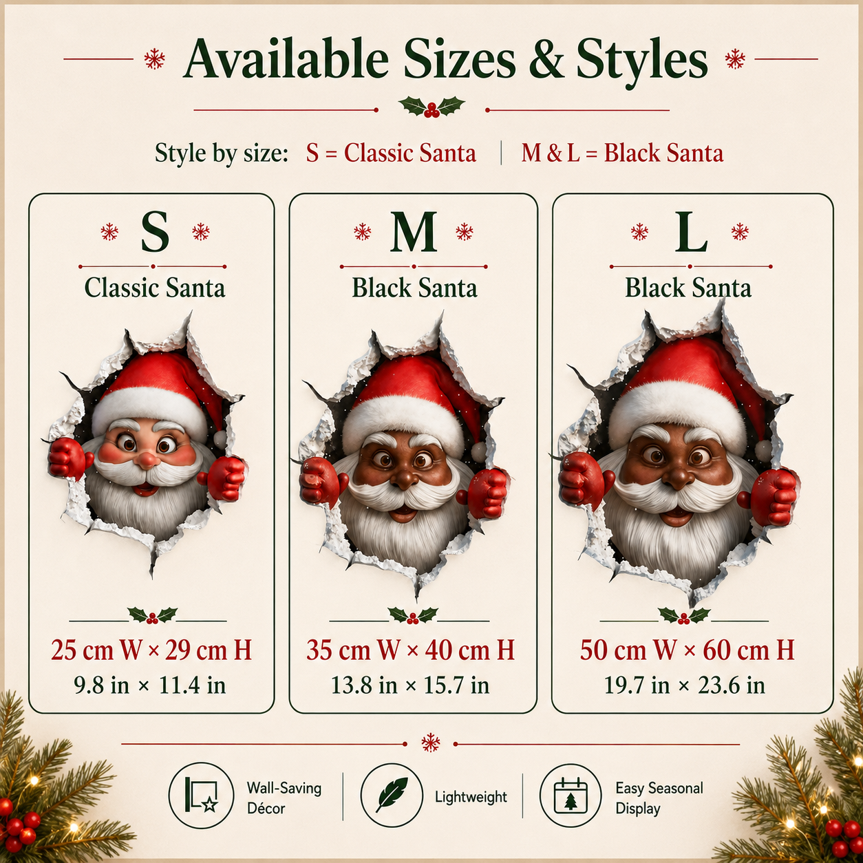 🎅 Christmas Early Bird Sale 50% OFF – 3D Santa Breakthrough Wall Decal 🎄 – product image 5