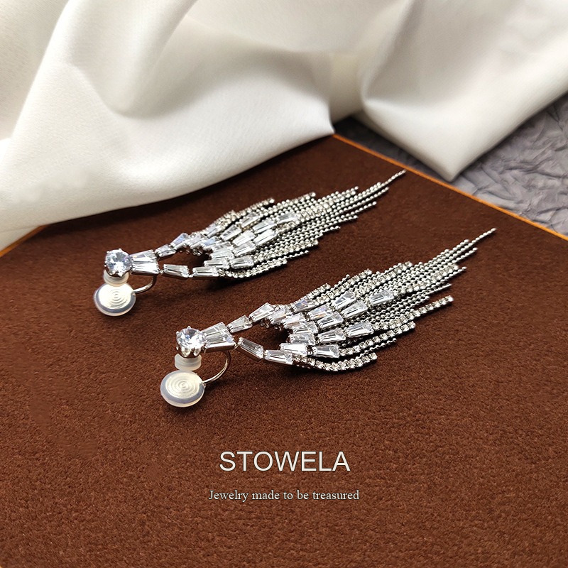Noelle Tassel Clip-On Drop Earrings product image 3