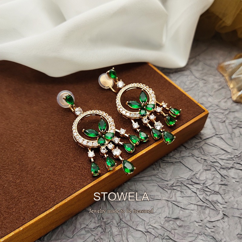 Aurelia Butterfly Tassel Clip-On Drop Earrings product image 4