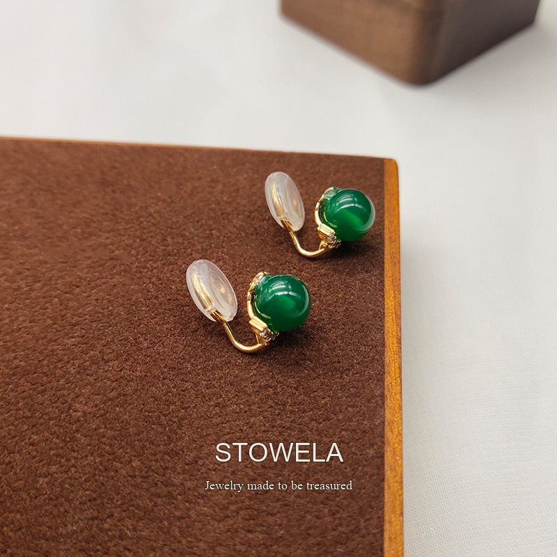 Vesper Agate-Inspired Crystal Clip-On Earrings product image 4