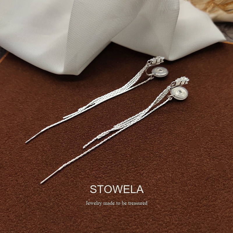 Amara Tassel Clip-On Drop Earrings product image 4