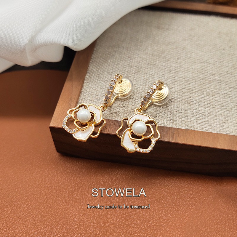 Celeste Camellia Clip-On Earrings product image 4