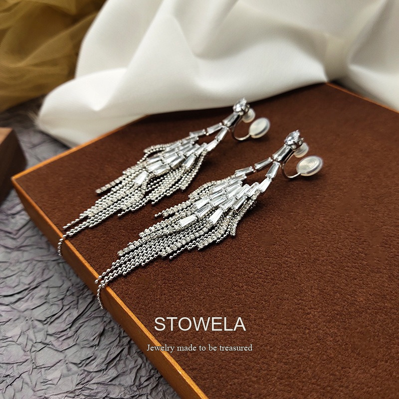 Noelle Tassel Clip-On Drop Earrings product image 4
