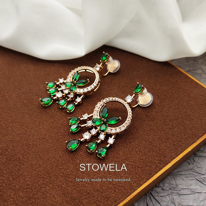 Aurelia Butterfly Tassel Clip-On Drop Earrings product image 5
