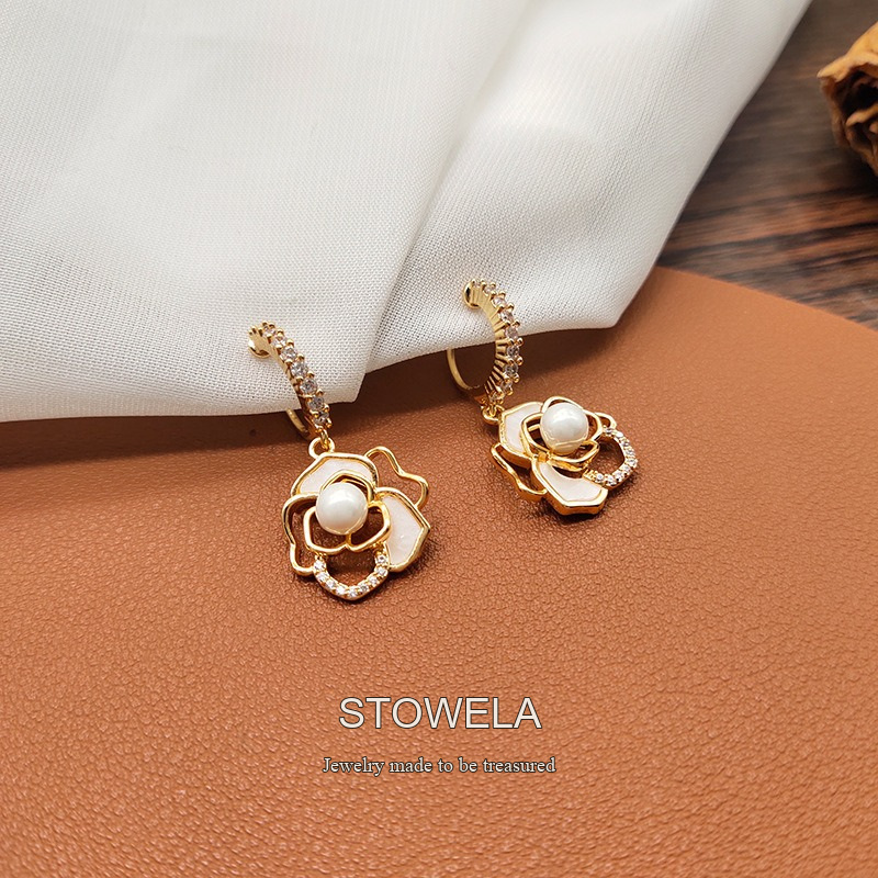 Celeste Camellia Clip-On Earrings product image 5