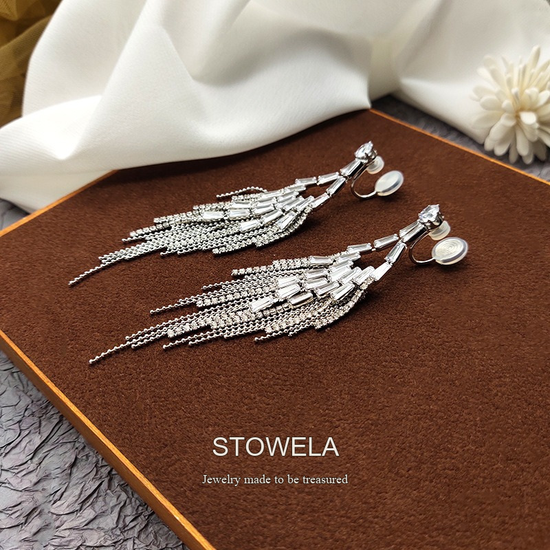 Noelle Tassel Clip-On Drop Earrings product image 5