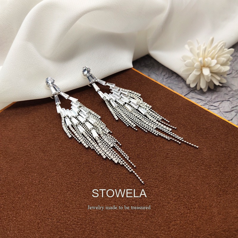 Noelle Tassel Clip-On Drop Earrings product image 6