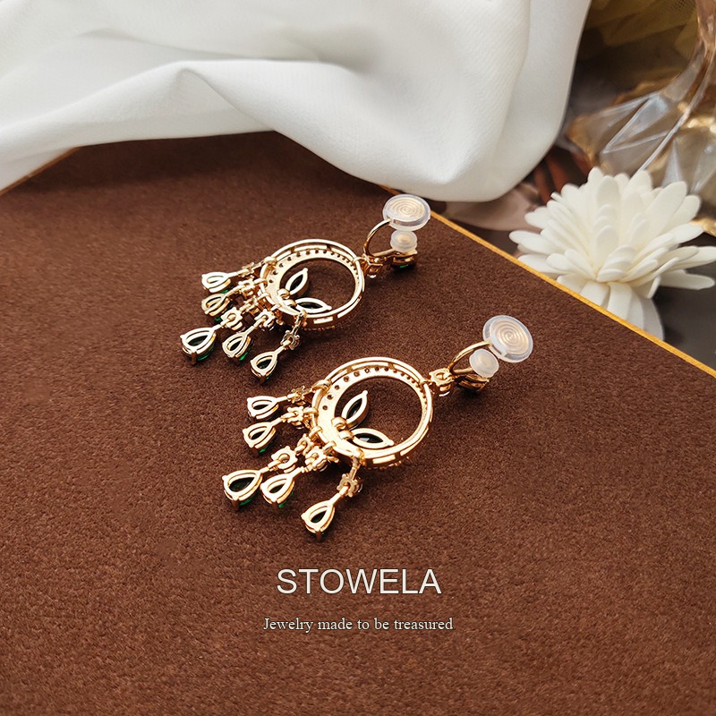 Aurelia Butterfly Tassel Clip-On Drop Earrings product image 7
