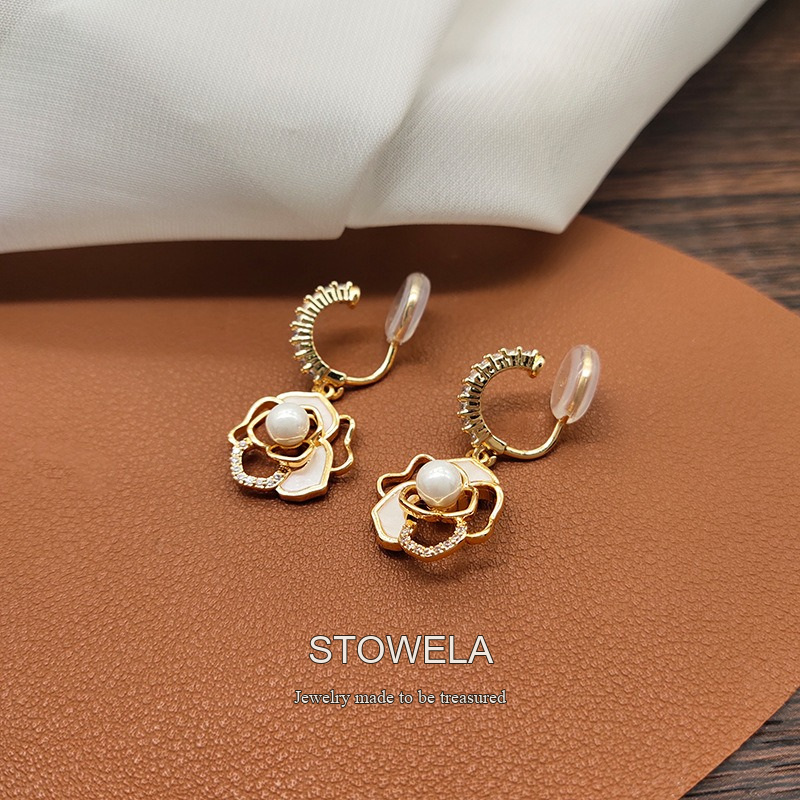 Celeste Camellia Clip-On Earrings product image 7