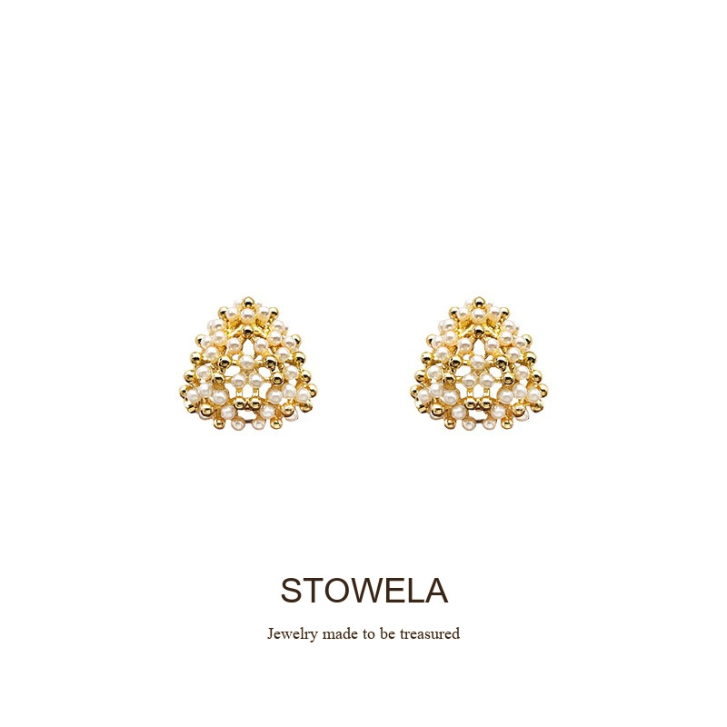 Aurelia Pearl Geometric Clip-On Earrings product image 7