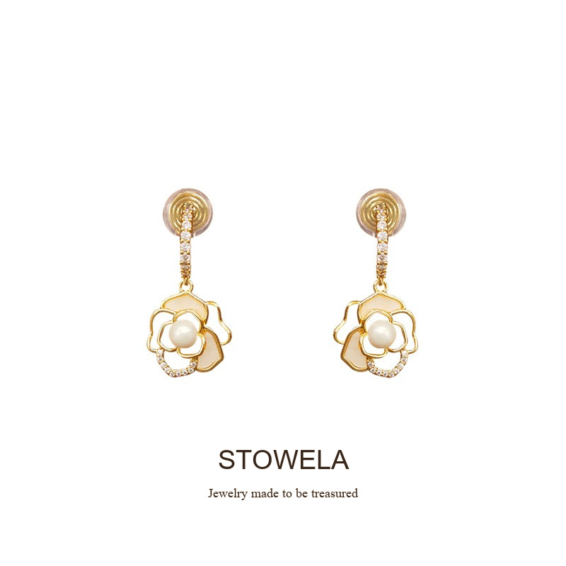 Celeste Camellia Clip-On Earrings product image 8