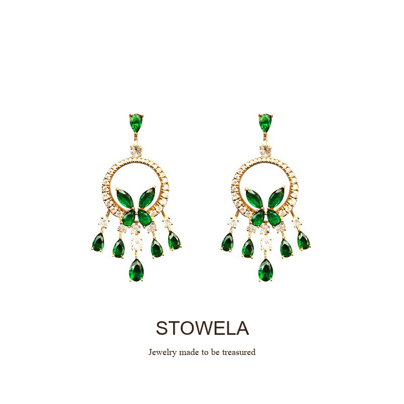 Aurelia Butterfly Tassel Clip-On Drop Earrings product image 8