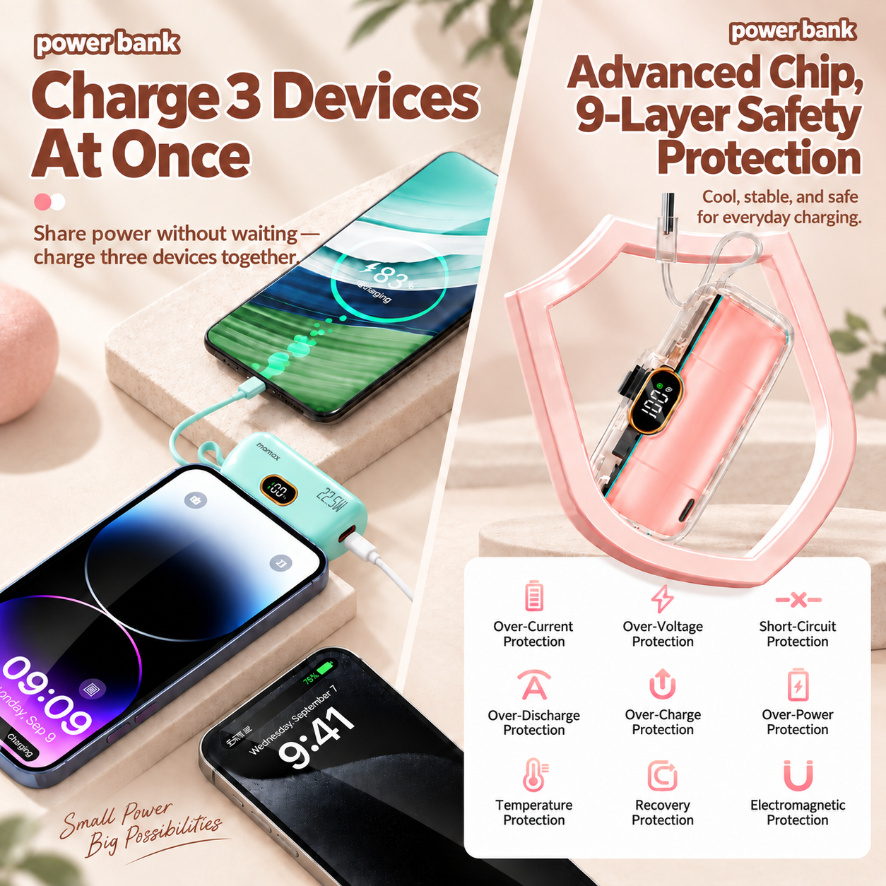 ⚡ 60% OFF – 2-in-1 Mini 22.5W Fast-Charging Power Bank 🔋