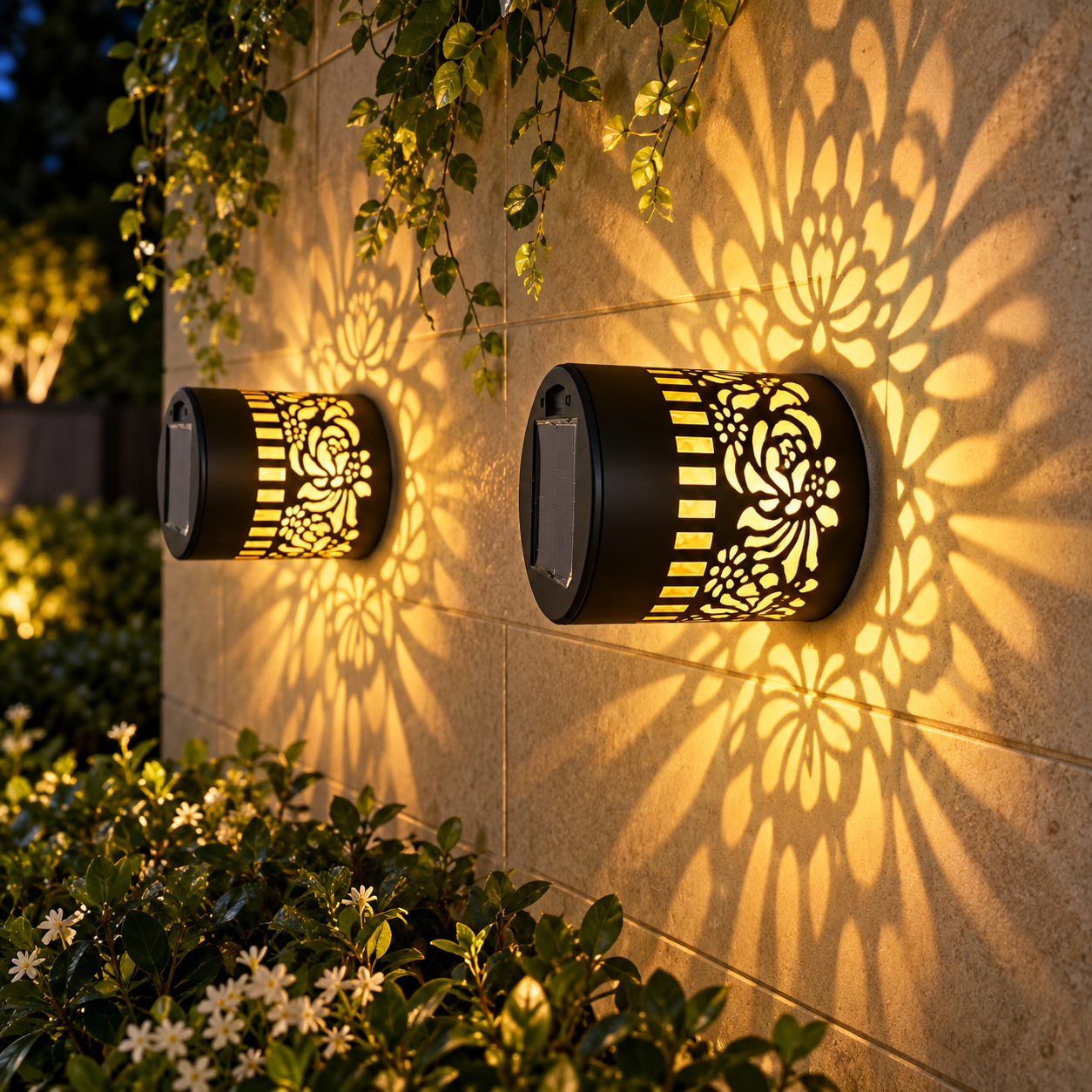 ✨ 50% OFF – Solar Mandala Garden Wall Light – Color-Changing Outdoor Glow