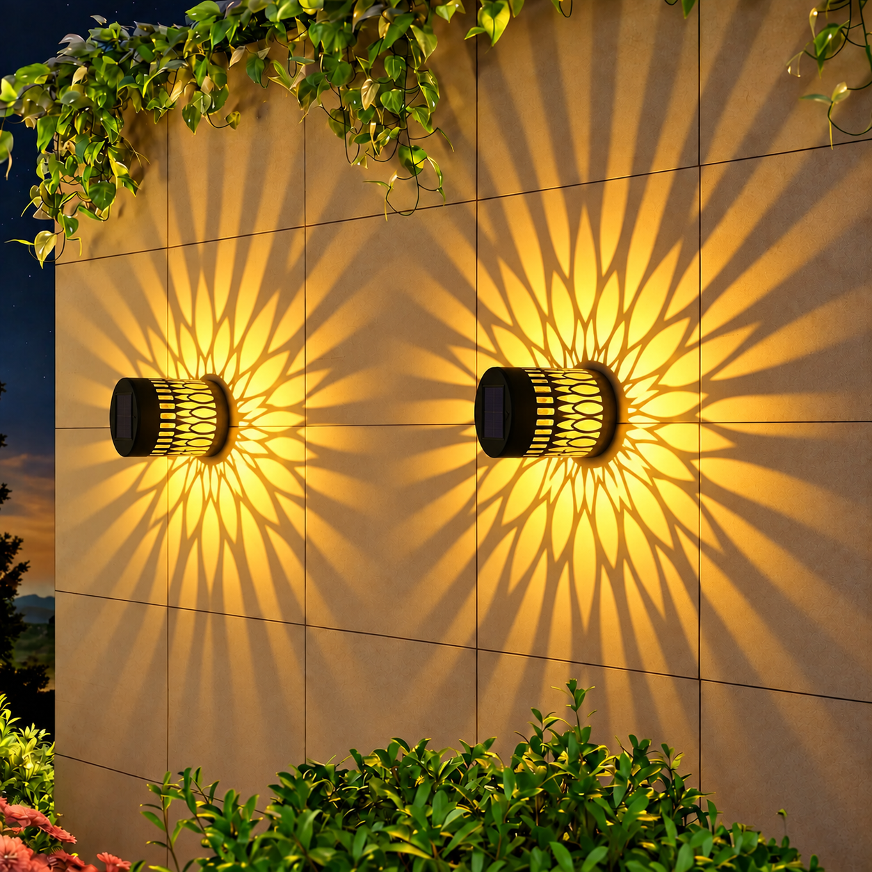 ✨ 50% OFF – Solar Mandala Garden Wall Light – Color-Changing Outdoor Glow