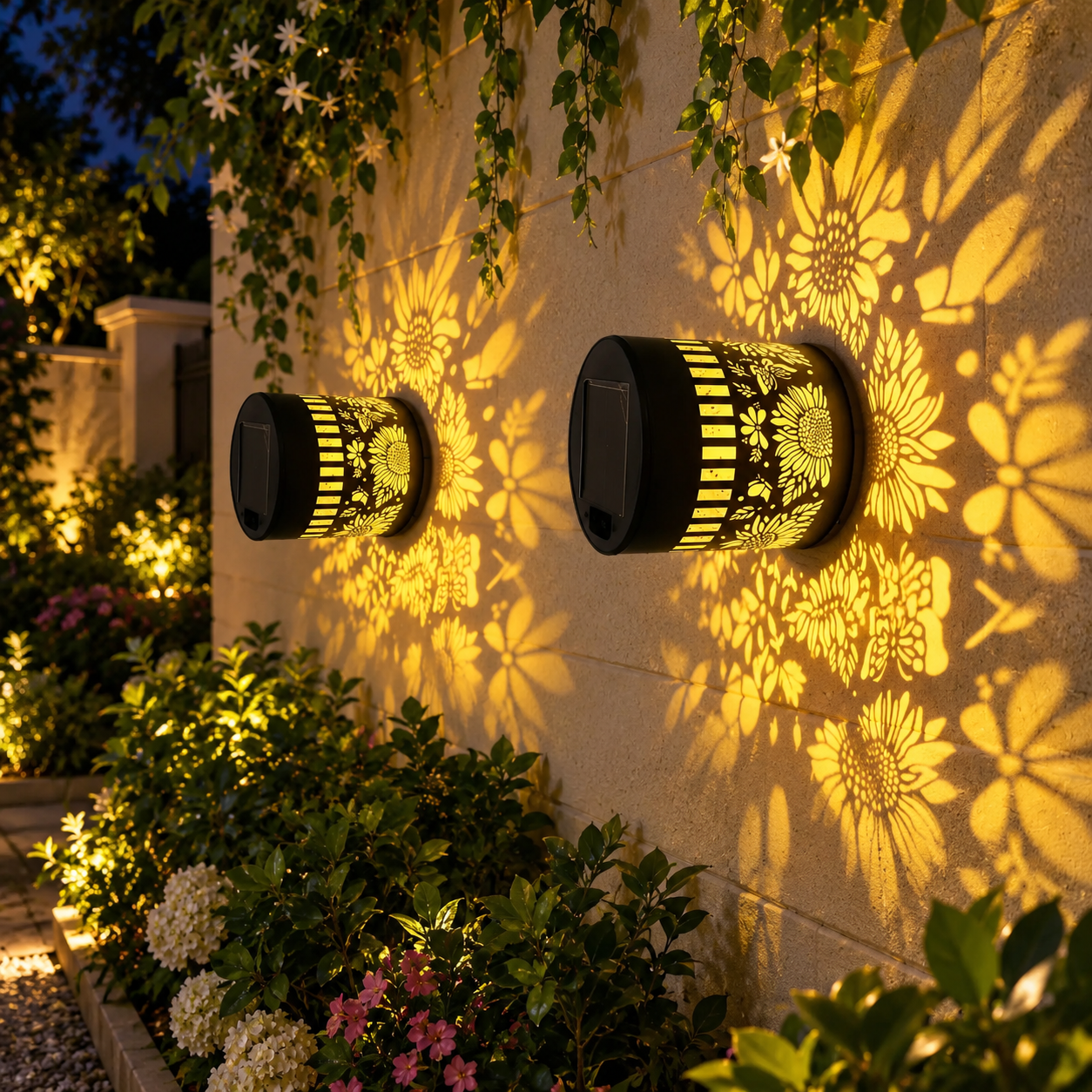 ✨ 50% OFF – Solar Mandala Garden Wall Light – Color-Changing Outdoor Glow
