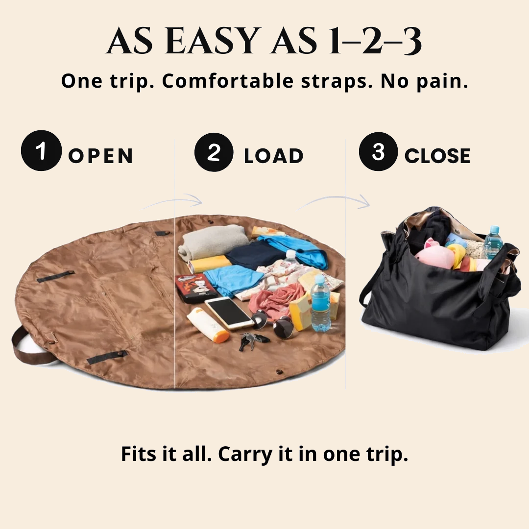 🔥 60% OFF – 2-in-1 Lay-Flat Large Capacity Tote Bag – Pack Everything in Seconds 👜
