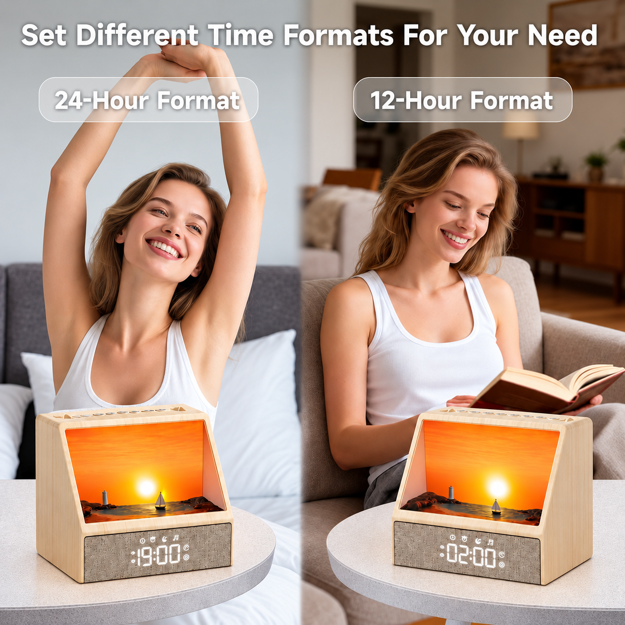 🌅 55% OFF – Smart Sunrise Wake-Up Light with Gentle Alarm & Sleep Sounds ✨