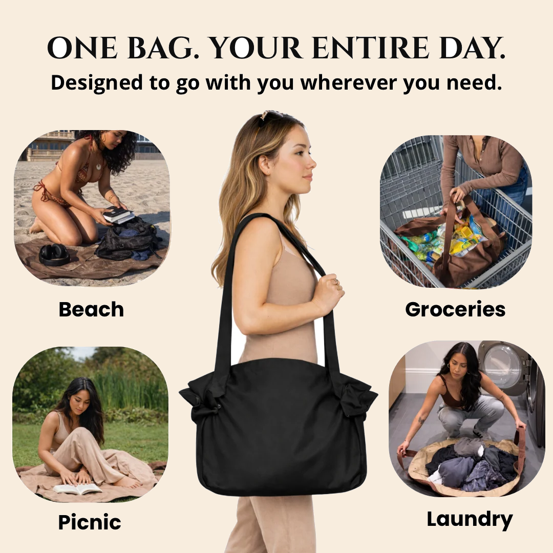 🔥 60% OFF – 2-in-1 Lay-Flat Large Capacity Tote Bag – Pack Everything in Seconds 👜
