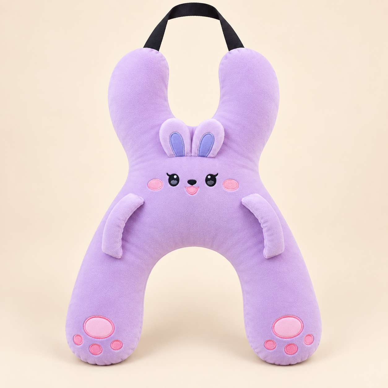 Purple Bunny animal pillow