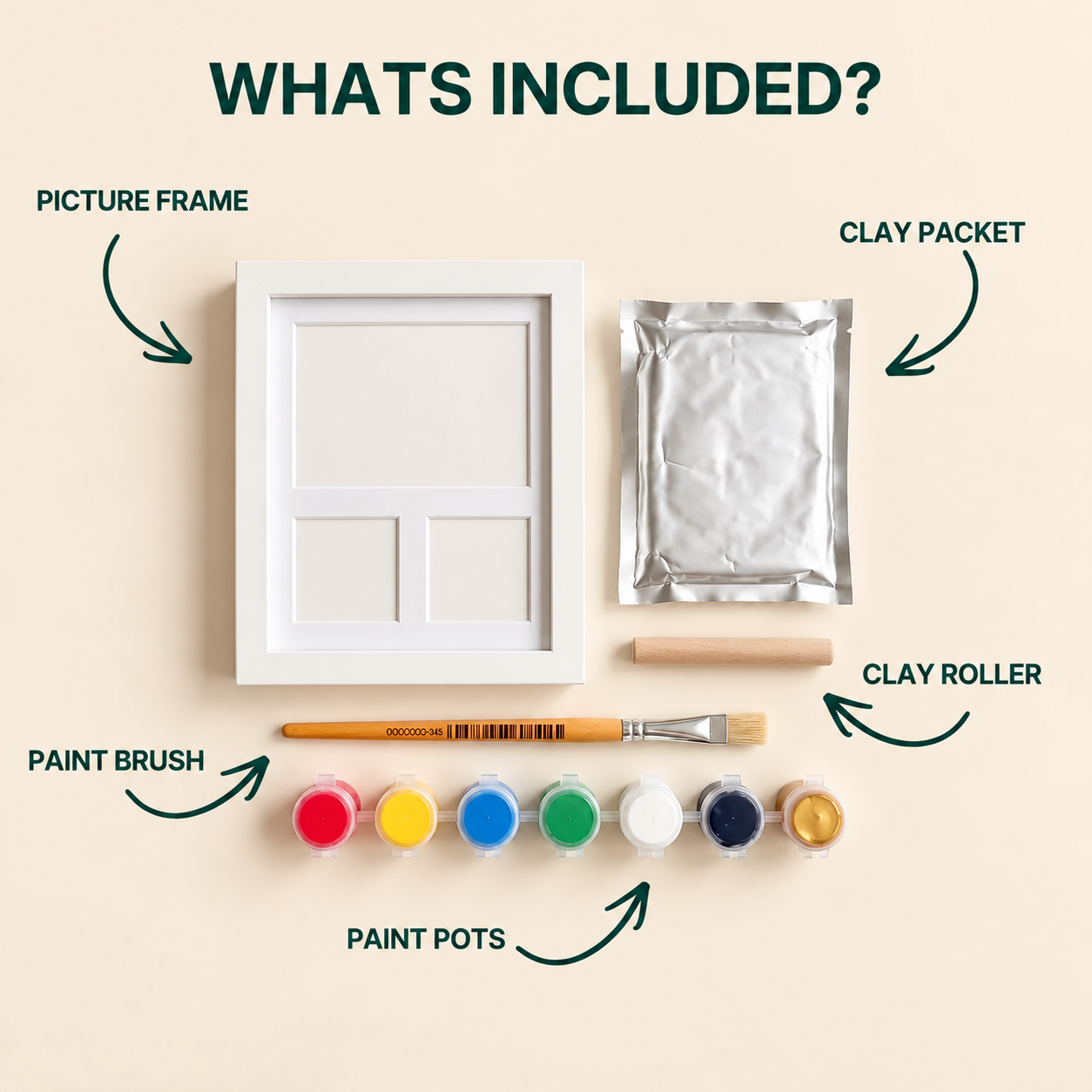 🐾 65% OFF – Pet Paw Print Keepsake Frame – DIY Memory Kit for Cats, Dogs & More ❤️