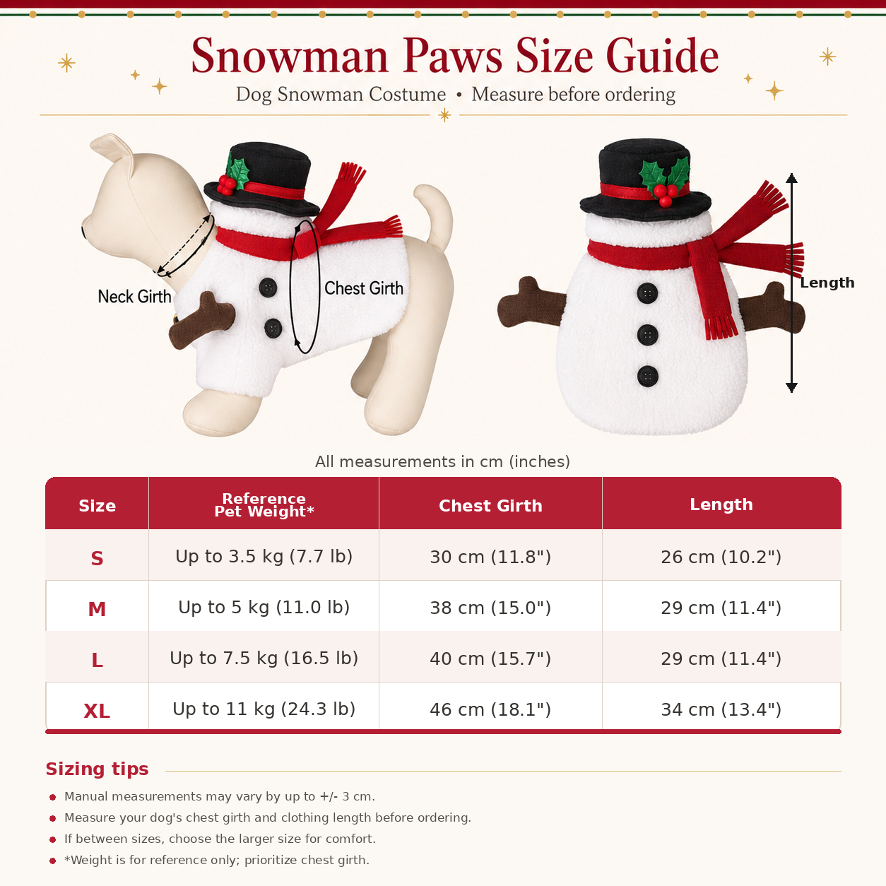 🎄 60% OFF Early Bird – Santa & Snowman Dog Christmas Costume 🐶