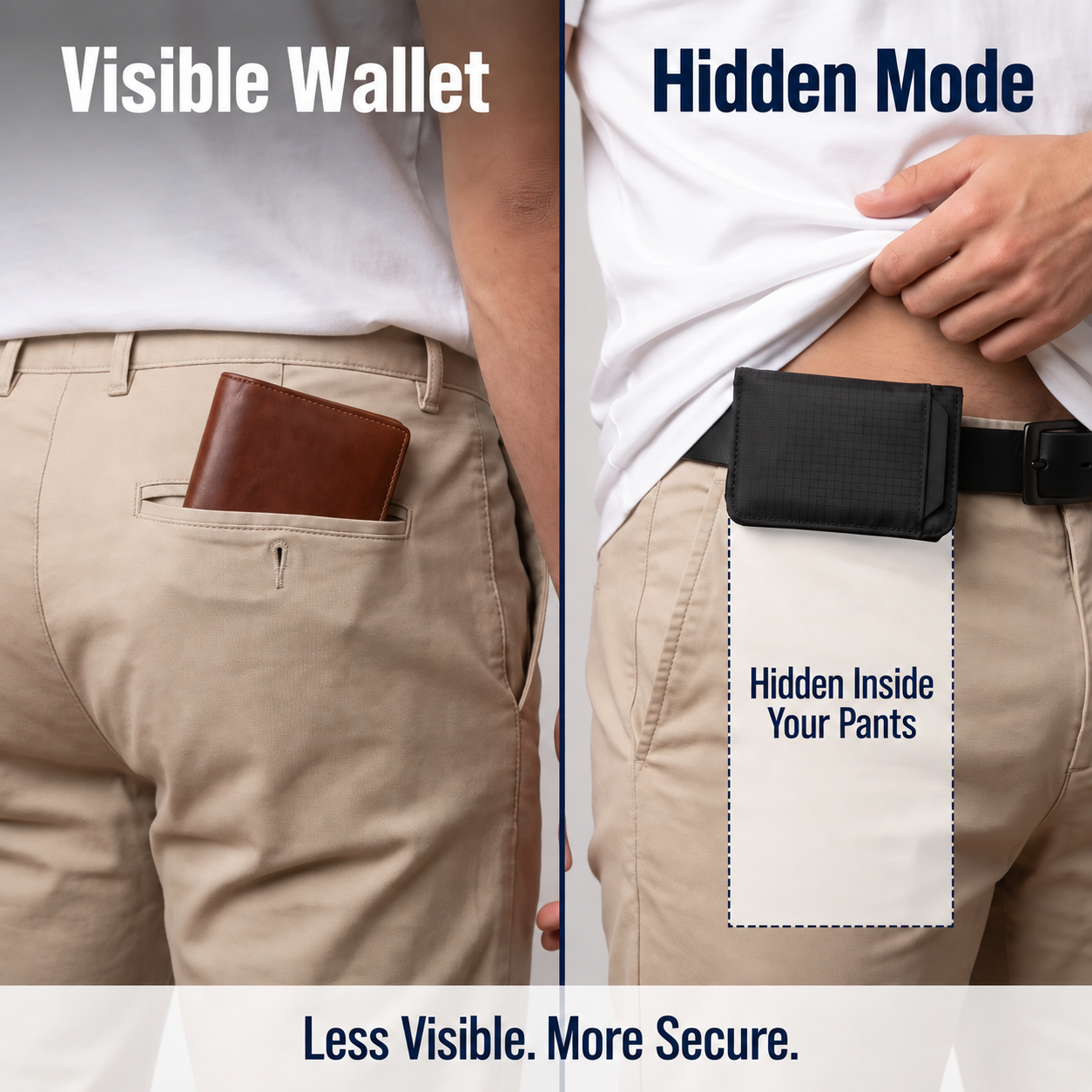 🛡️ 50% OFF – Hidden Travel Wallet with RFID Blocking | Slim & Discreet Security Pouch