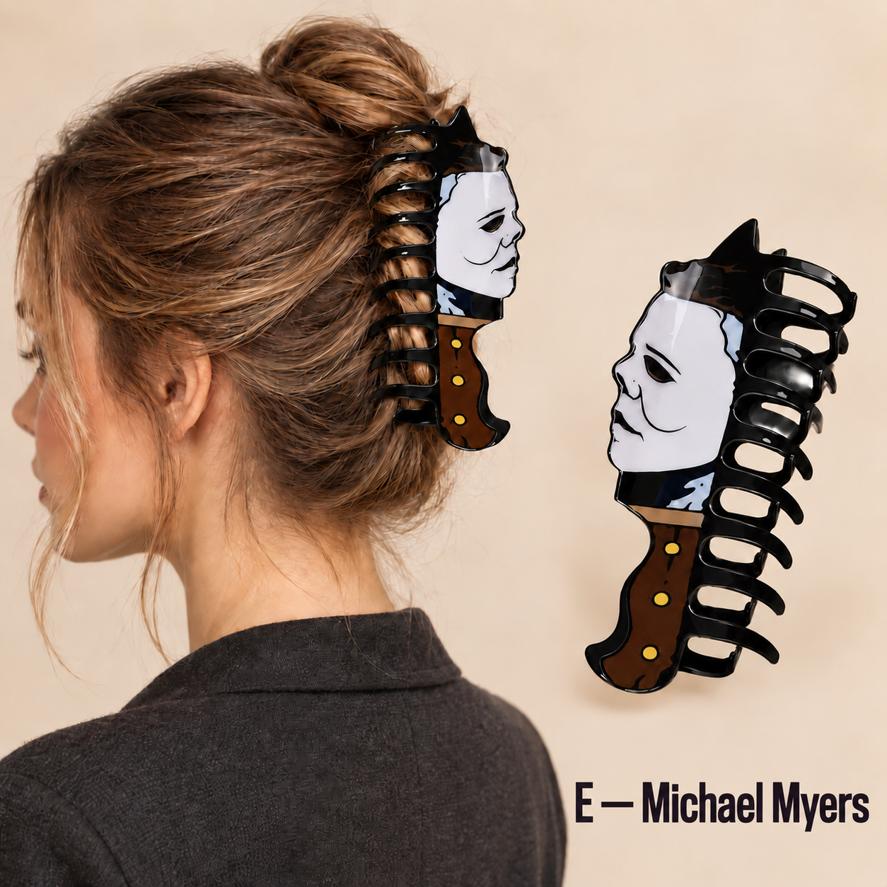 E Michael Myers horror claw clip