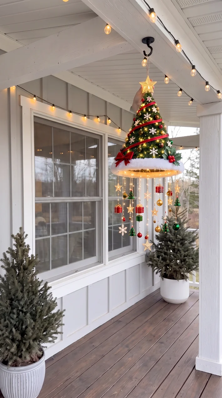 Customer photo of a hanging Christmas light decoration at home