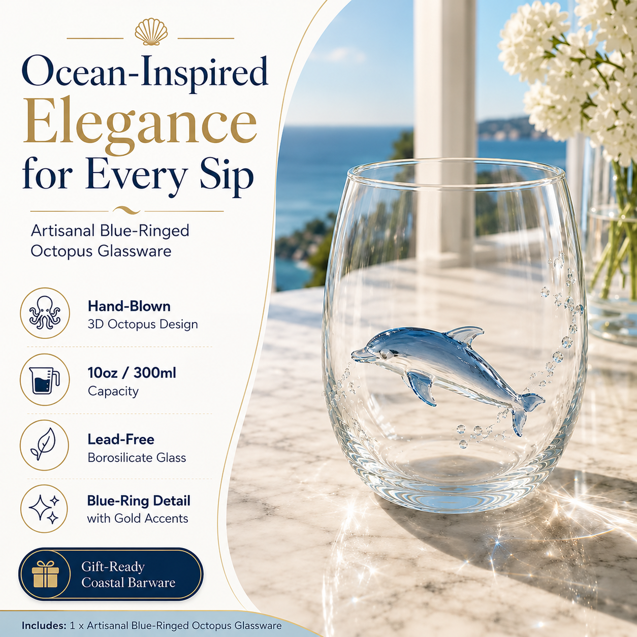 🌊 Last Day Sale 65% OFF – 3D Ocean Animal Artisan Glassware Collection 🎁 – product image 3