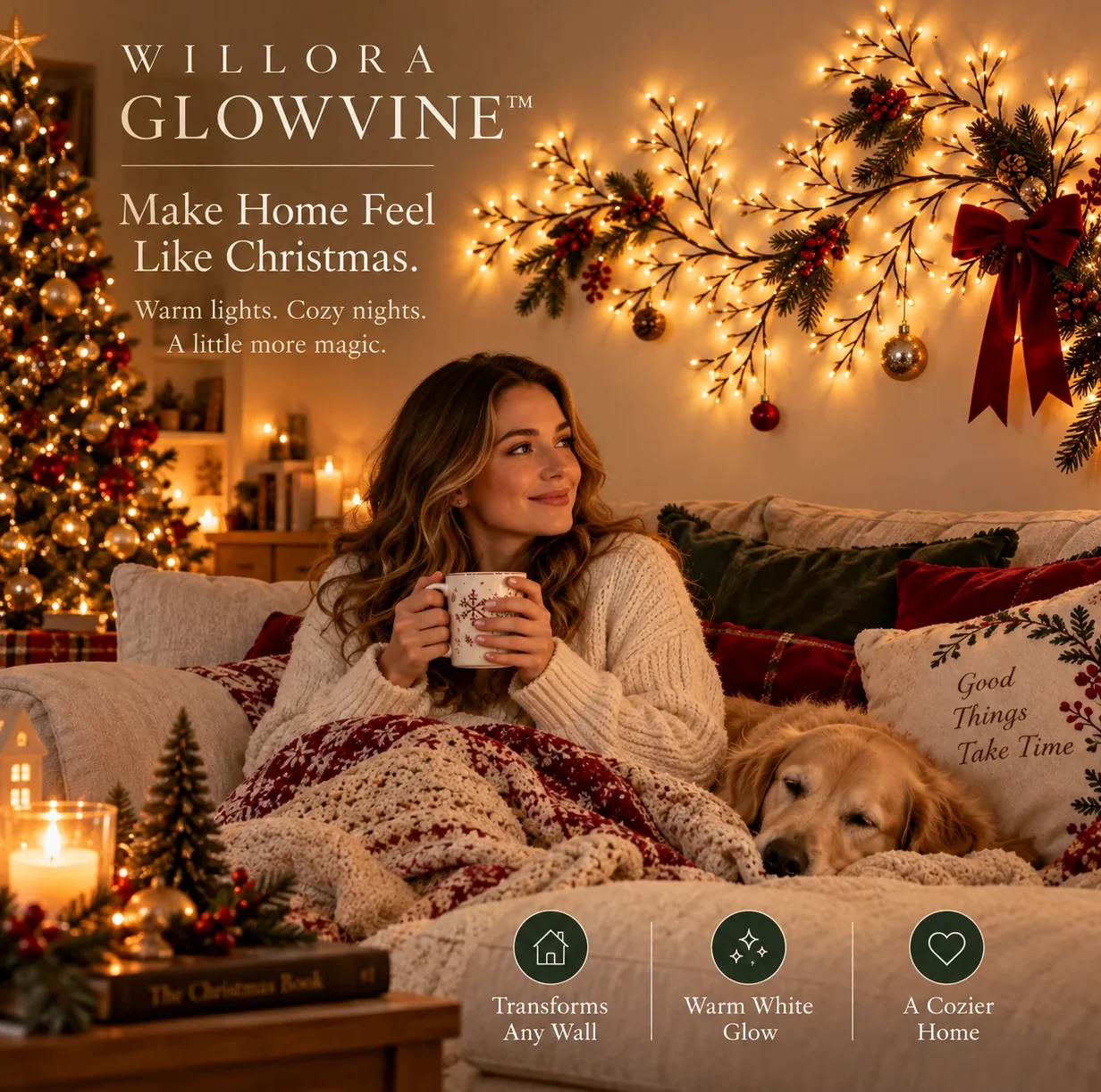 ✨ Christmas Early Access 60% OFF – Enchanted Willow Vine Lights 🎄