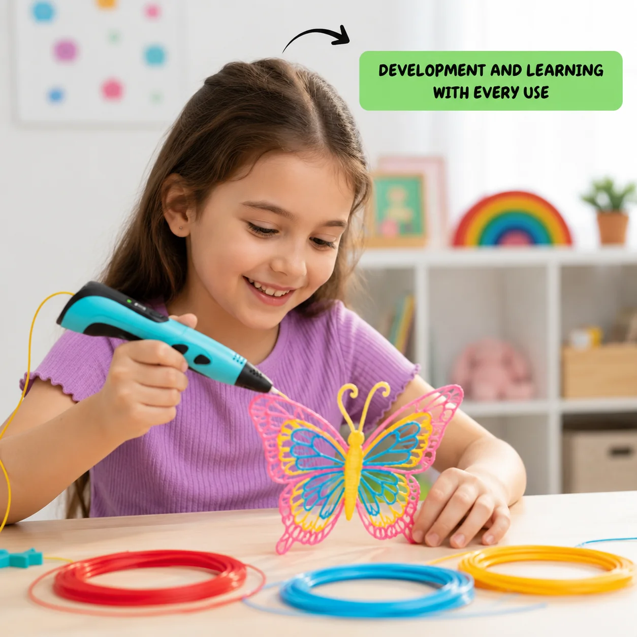 🔥 65% OFF – Kids 3D Printing Pen | Creative DIY Drawing & STEM Craft Toy 🎨✨