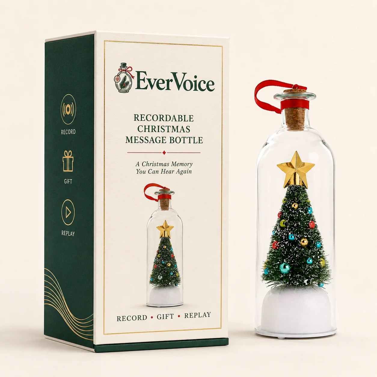 🎄 Early Bird 50% OFF – Recordable Christmas Voice Message Bottle | A Gift They Can Replay Forever ❤️