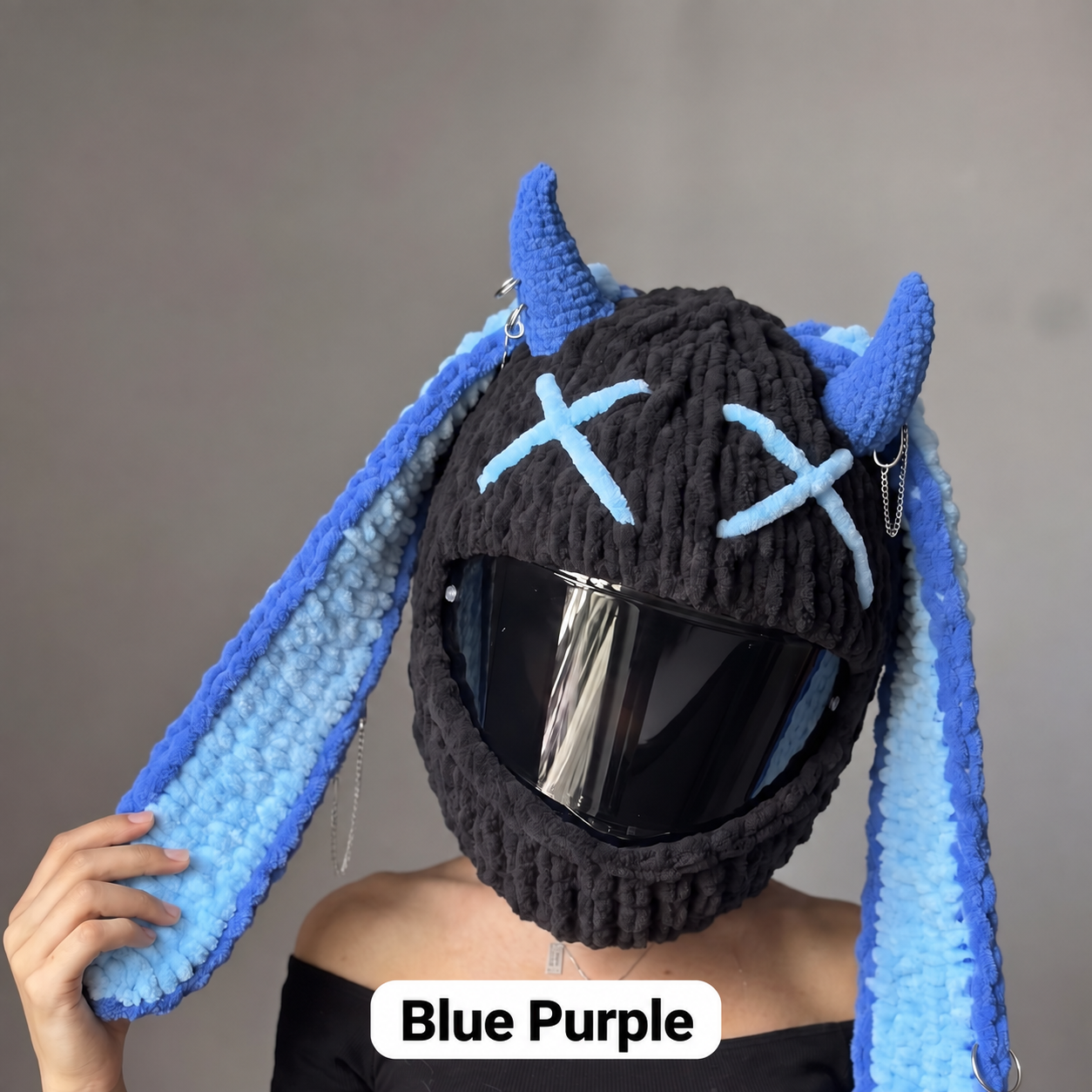 Blue Purple helmet cover