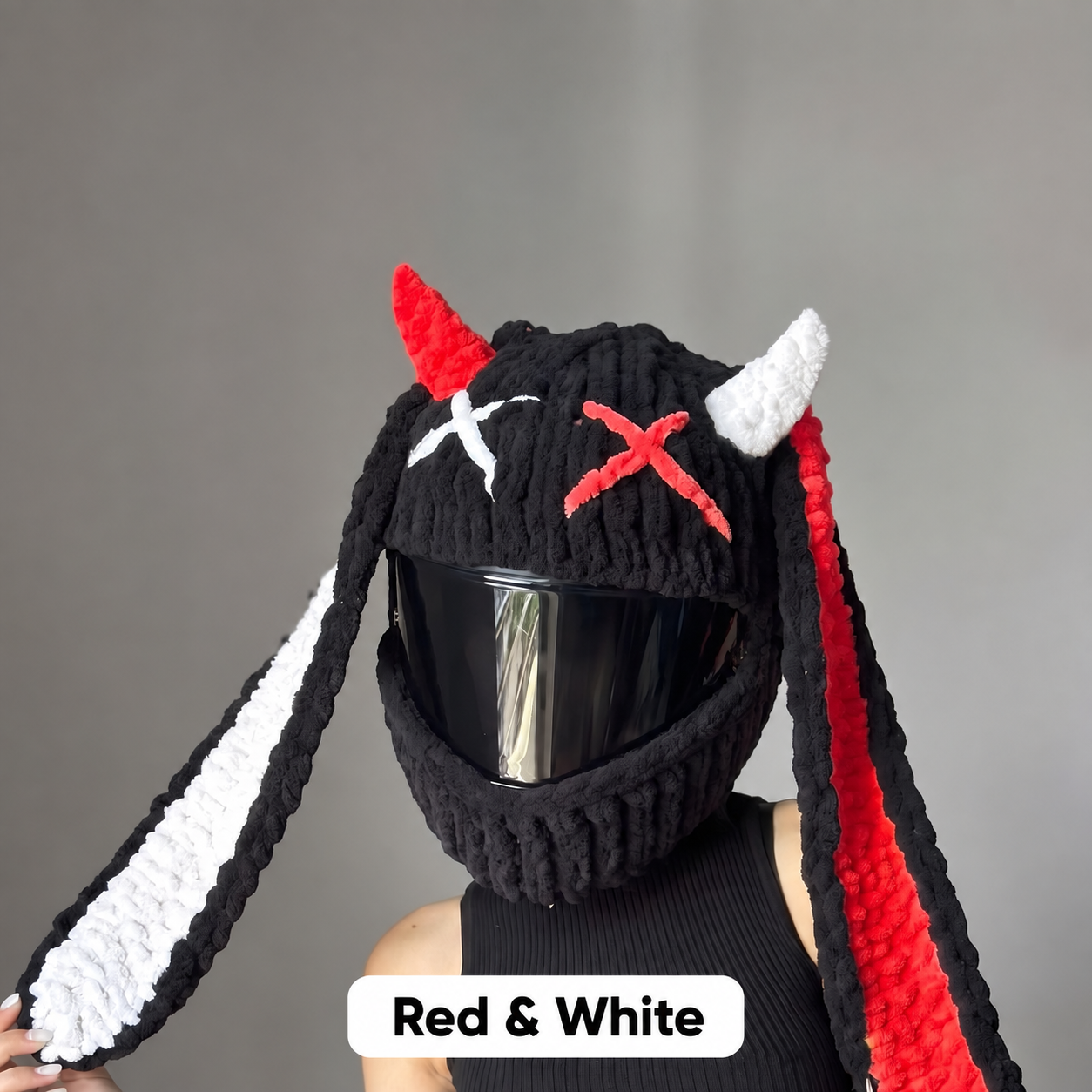 Red and White helmet cover