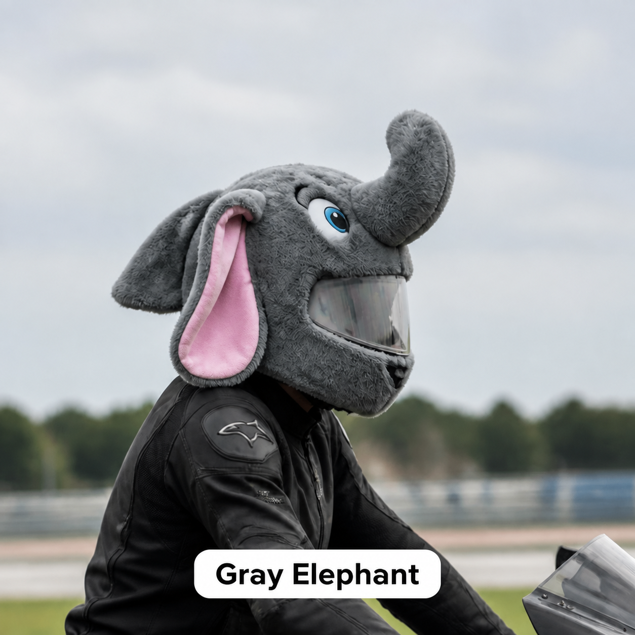 Gray Elephant helmet cover