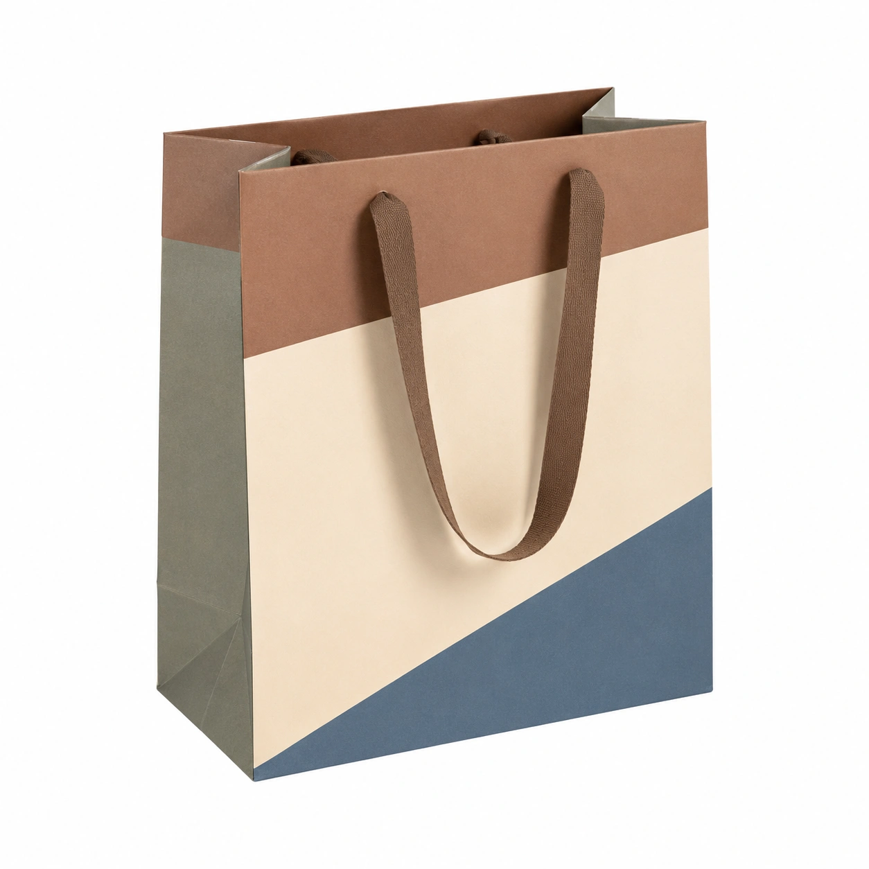 Bolsa de Papel Multicolor con Asa de Tela-furnilumea