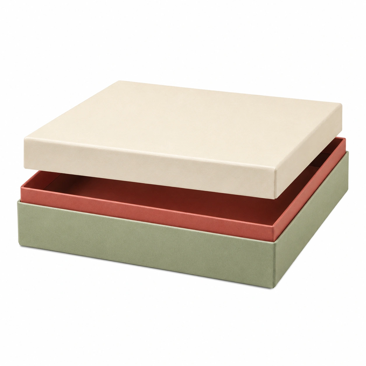 Caja de Almacenamiento Rectangular Beige/Rojo/Verde 30x20x10 cm-furnilumea