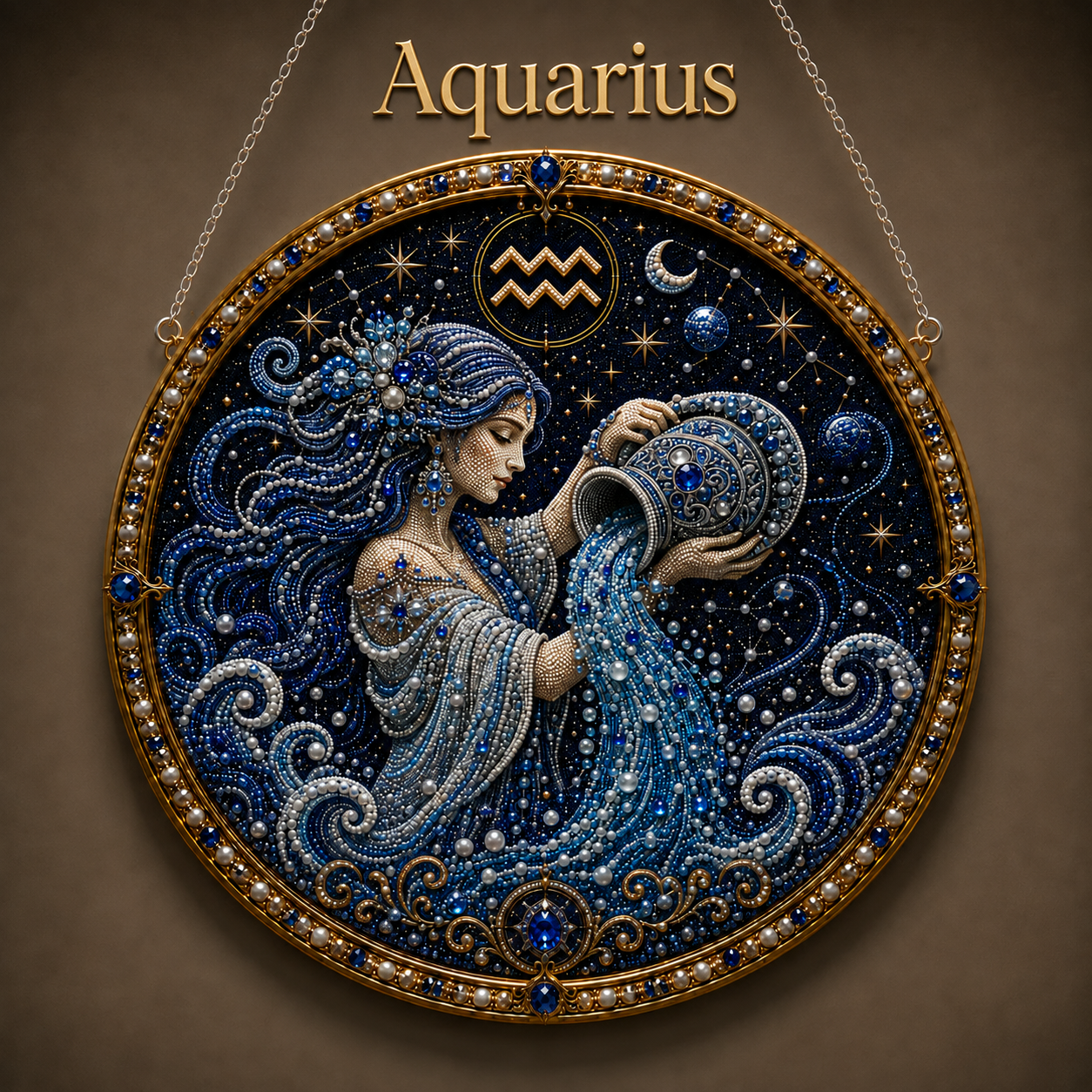🌙 65% OFF – Your Zodiac, Your Art ✨ 12 Zodiac Pearl Art DIY Kit