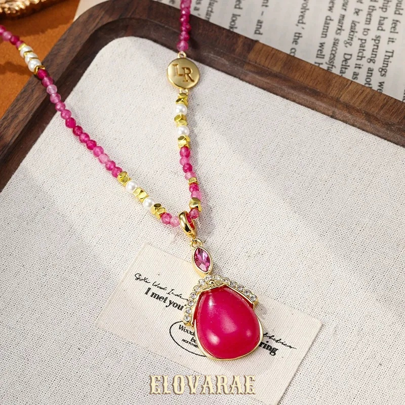 Evadne Bloom Pearl Teardrop Pendant Necklace product image 1