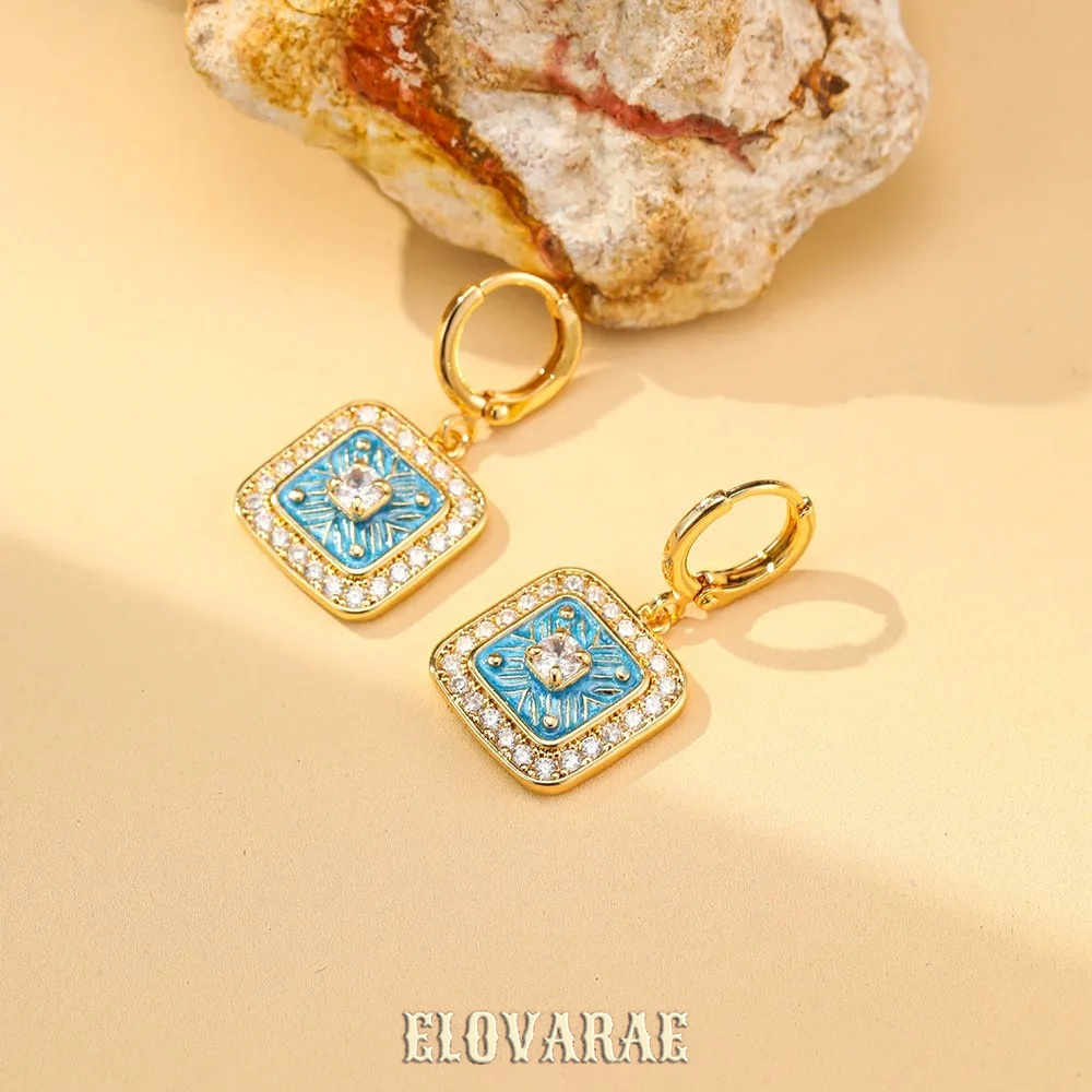 Cressida Halo Geometric Crystal Hoop Earrings product image 1